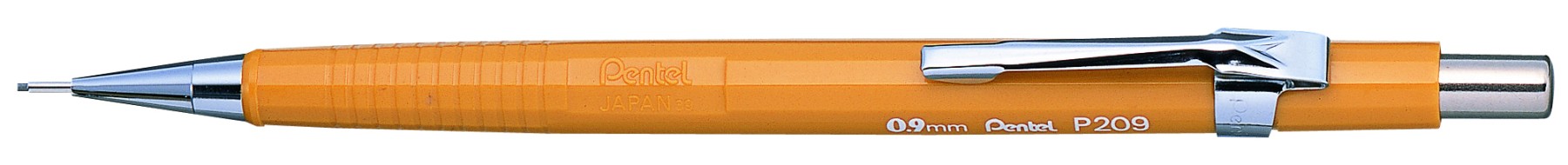 P209 0.9MM AUTO PENCIL YELLOW PACK OF 12